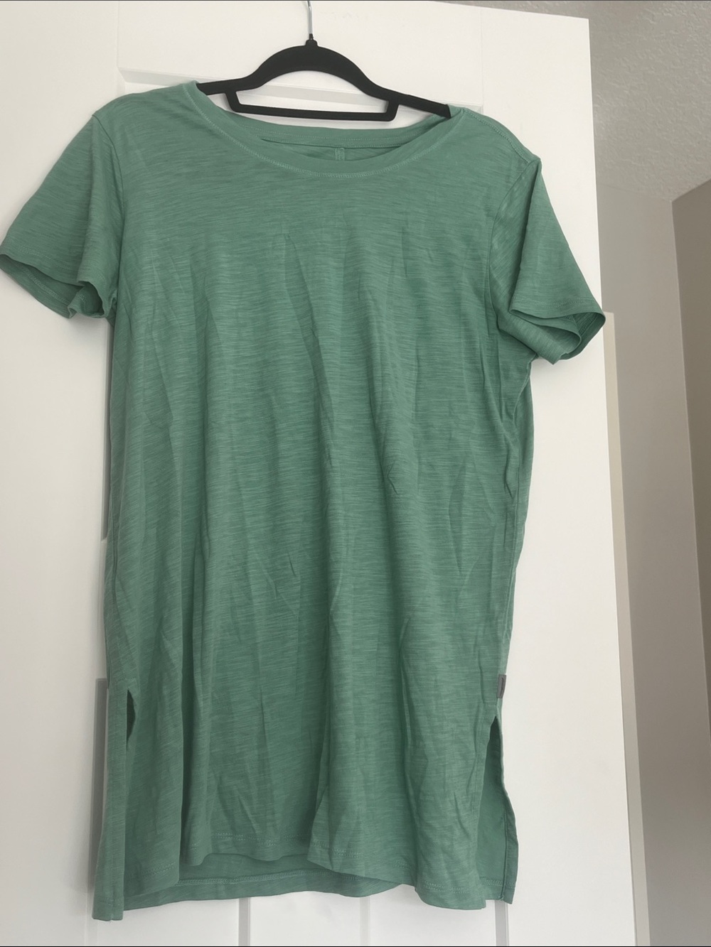 Eddie Bauer Short-Sleeve Tunic Shirt in Sage Green